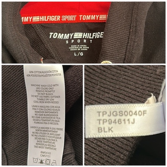 Tommy Hilfiger black blue red and white full zip hoodie - Picture 11 of 13